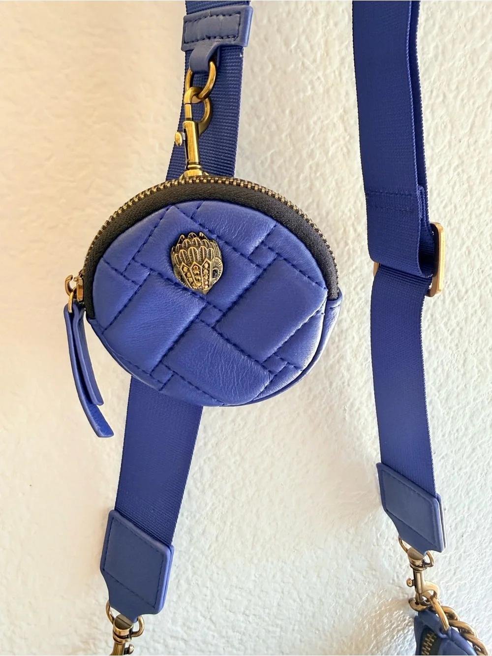 Kurt Geiger Quilted Leather Crossbody Purse With Coin Pouch